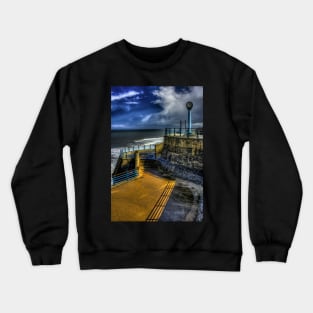 Grant's Clock on Whitley Bay Promenade Crewneck Sweatshirt